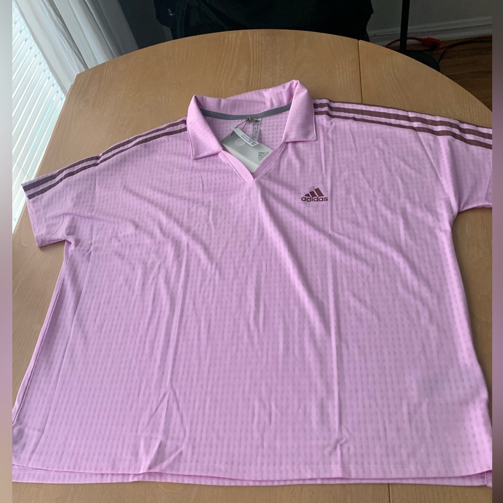 NWT- Adidas Women 3 Stripes Polo Shirt